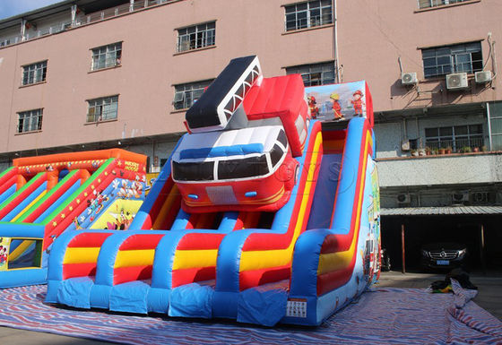 Scivolo secco gonfiabile commerciale con logo personalizzato Carnevale Circo Clown Jump Slide