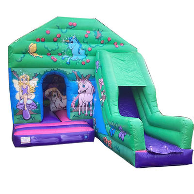 0.55mm PVC Vinyl Tarpaulin Bouncer House con scivolo intrattenimento interno ed esterno