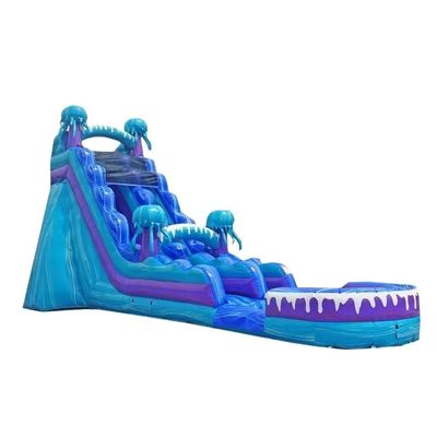 Attrezzature di divertimento per parchi all'aperto Slide d'acqua gonfiabile colorato da 36 piedi con piscina