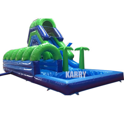 Affitti per feste Affari Slide gonfiabile a palma con piscina Slide lungo