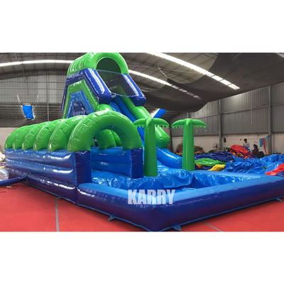 Affitti per feste Affari Slide gonfiabile a palma con piscina Slide lungo