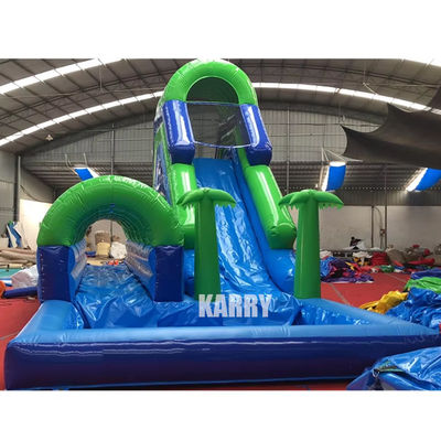 Affitti per feste Affari Slide gonfiabile a palma con piscina Slide lungo