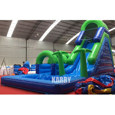 Affitti per feste Affari Slide gonfiabile a palma con piscina Slide lungo