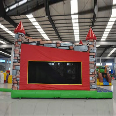 Blower Commerciale Animazione di cartoni animati in PVC Casa gonfiabile Bouncer con piscina scivolosa