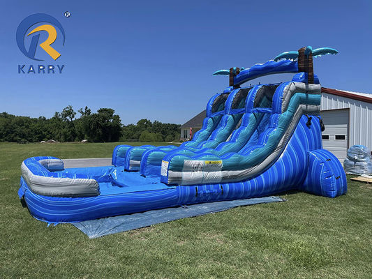 Slide gonfiabili per cortile con piscina