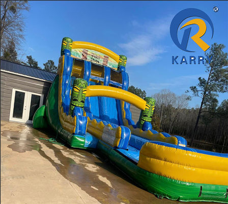 Slide gonfiabili per cortile con piscina