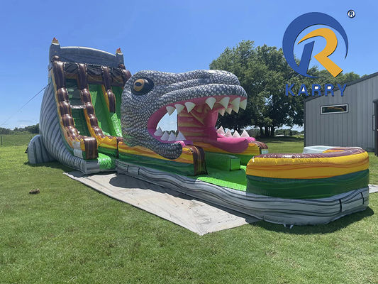 Slide gonfiabili per cortile con piscina