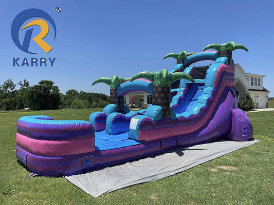Slide gonfiabili per cortile con piscina
