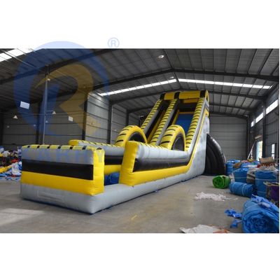 Parco acquatico commerciale gonfiabile con scivolo extra lungo e piscina combinata gonfiabile