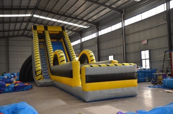 Parco acquatico commerciale gonfiabile con scivolo extra lungo e piscina combinata gonfiabile