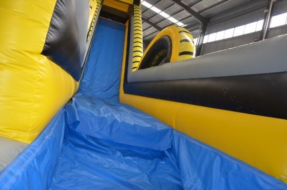 Parco acquatico commerciale gonfiabile con scivolo extra lungo e piscina combinata gonfiabile