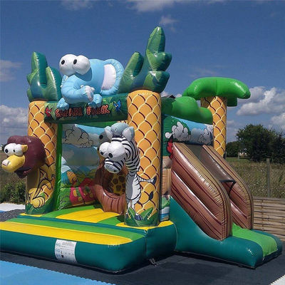 Logo personalizzato stampato Mini Commerciale in PVC Safari Casa gonfiabile per bambini