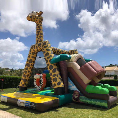 Logo personalizzato stampato Mini Commerciale in PVC Safari Casa gonfiabile per bambini