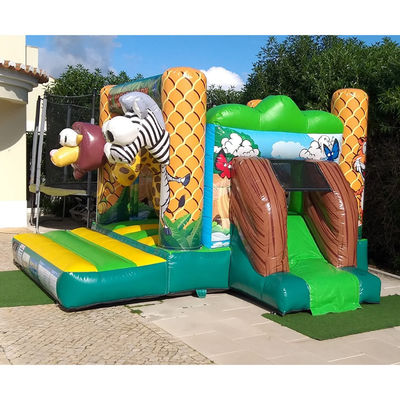 Logo personalizzato stampato Mini Commerciale in PVC Safari Casa gonfiabile per bambini