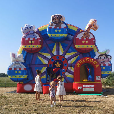 KRC Animali rossi ruota panoramica casa gonfiabile rimbalzo per saltare