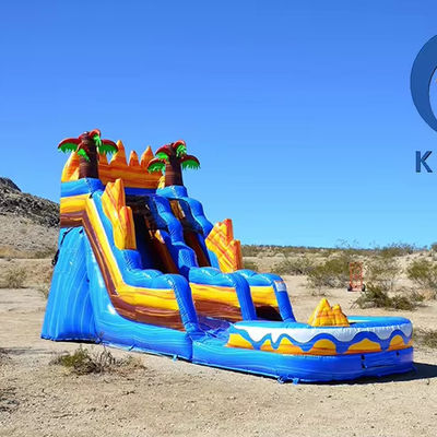 Caratteristiche personalizzate Scivolo idraulico gonfiabile per adulti con piscina Casa rimbalzo PVC sostenibile
