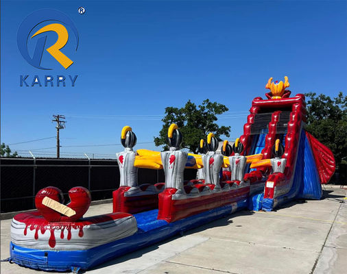 Caratteristiche personalizzate Scivolo idraulico gonfiabile per adulti con piscina Casa rimbalzo PVC sostenibile