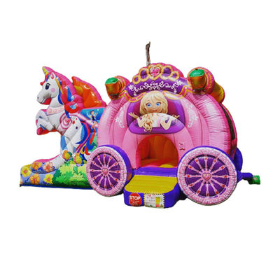 Via di spedizione via mare via aerea Express Rainbow Unicorn Bouncy Bouncer gonfiabile con scivolo
