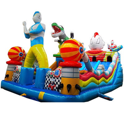 Unisex Inflatabile per bambini Fun City Dino tema casa rimbalzo scivolo per eventi di festa