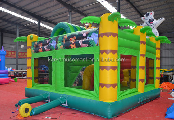 Wild Jungle Safari Inflatabile Castello Salto Colore Personalizzato Casa rimbalzo con scivolo