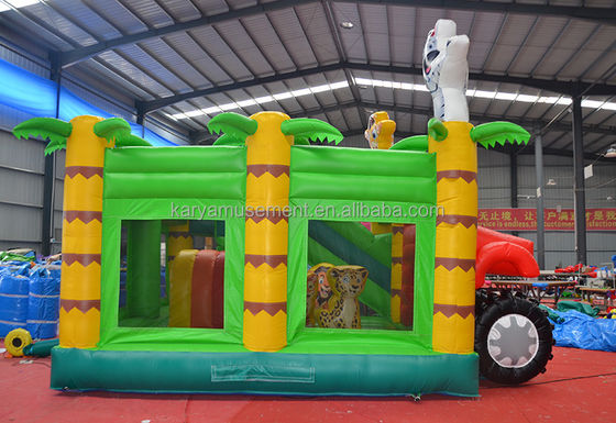 Wild Jungle Safari Inflatabile Castello Salto Colore Personalizzato Casa rimbalzo con scivolo