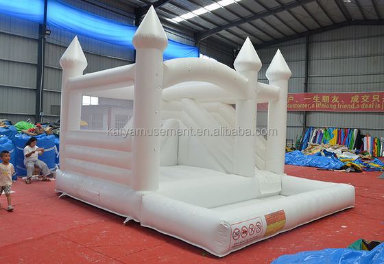 Nuovamente realizzato Moonwalk matrimonio trampolino commerciale White Bouncy Castle per eventi di festa