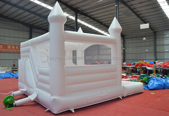 Nuovamente realizzato Moonwalk matrimonio trampolino commerciale White Bouncy Castle per eventi di festa