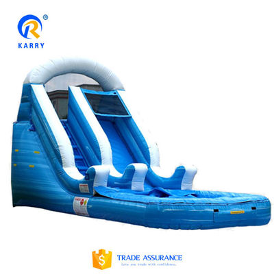 Logo personalizzato stampato grande lunghissimo scivolo gonfiabile scivolo piscina combo per il divertimento all' aperto combo