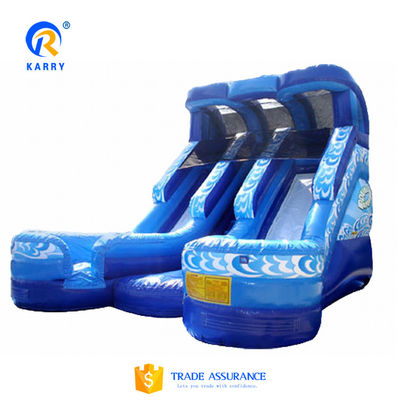 Logo personalizzato stampato grande lunghissimo scivolo gonfiabile scivolo piscina combo per il divertimento all' aperto combo