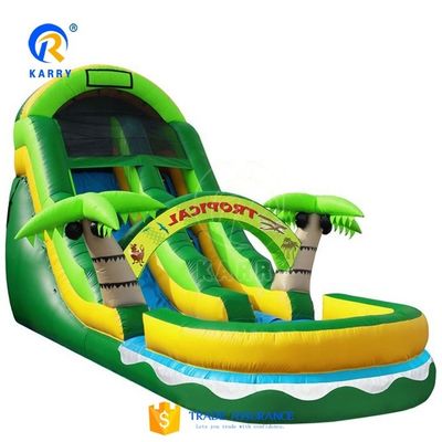 Giocattoli per bambini all'aria aperta Slide idraulico gonfiabile con piscina e stampa digitale