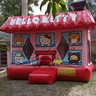 14 anni fa Popolare Red Hello Kit-ty Inflatabile Trampolino Bouncer Castello con kit di riparazione