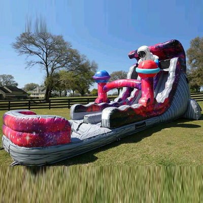 Doppia corsia Air Jumping Slide asciutto Disegno gonfiabile colorato per il parco dimensioni opzionali