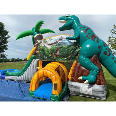 Vivi le emozioni dell'era dei dinosauri con la nostra casa gonfiabile e lo scivolo