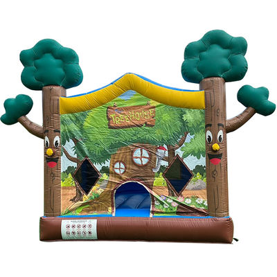 14 anni di vita Neutralità di genere PVC Inflatabile Treehouse Bounce House Castello per Commerciale