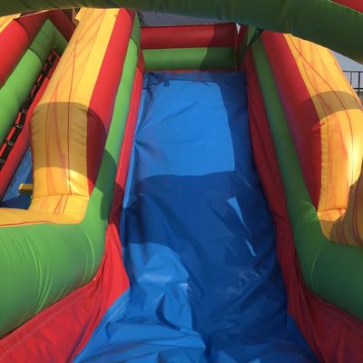 Occasione commerciale Dimensioni personalizzate Palma gonfiabile Single Wide Slide con piscina