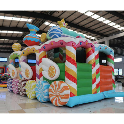 Colore personalizzato Commerciale PVC gonfiabile castello da salto per Candy Car in noleggio di festa