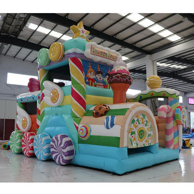 Colore personalizzato Commerciale PVC gonfiabile castello da salto per Candy Car in noleggio di festa