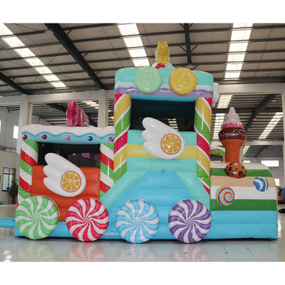 Colore personalizzato Commerciale PVC gonfiabile castello da salto per Candy Car in noleggio di festa
