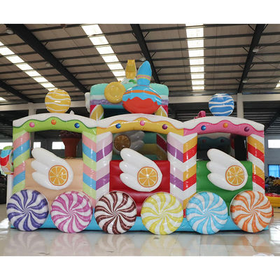 Colore personalizzato Commerciale PVC gonfiabile castello da salto per Candy Car in noleggio di festa