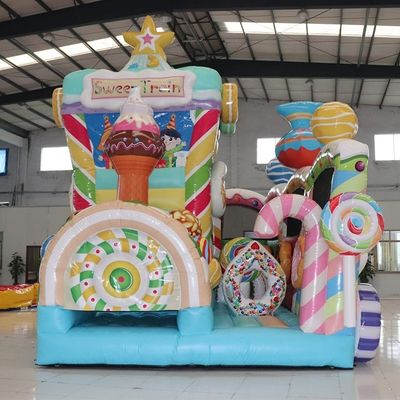 Colore personalizzato Commerciale PVC gonfiabile castello da salto per Candy Car in noleggio di festa
