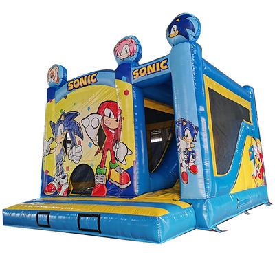 Castiglia gonfiabile in PVC per bambini con scivolo asciutto e scivolo da arrampicata