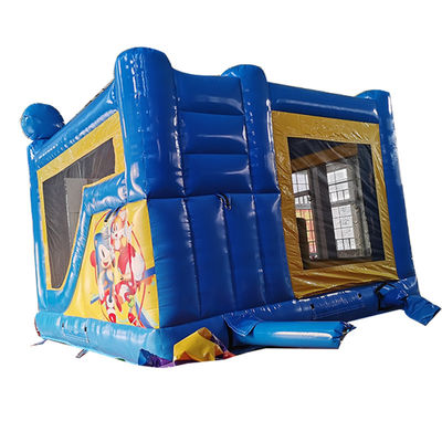 Castiglia gonfiabile in PVC per bambini con scivolo asciutto e scivolo da arrampicata