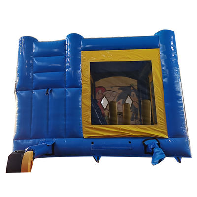 Castiglia gonfiabile in PVC per bambini con scivolo asciutto e scivolo da arrampicata