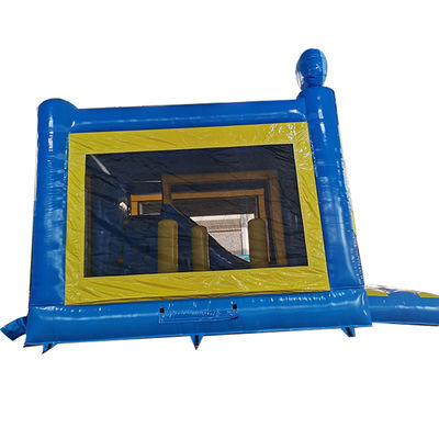 Castiglia gonfiabile in PVC per bambini con scivolo asciutto e scivolo da arrampicata