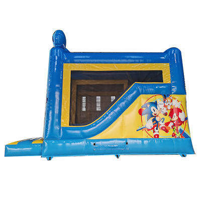 Castiglia gonfiabile in PVC per bambini con scivolo asciutto e scivolo da arrampicata