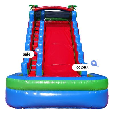 Divertimento in famiglia Garantito Giardino gonfiabile scivolo d'acqua con piscina d'acqua e scivolo largo