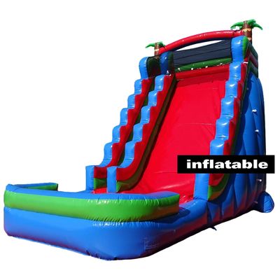 Divertimento in famiglia Garantito Giardino gonfiabile scivolo d'acqua con piscina d'acqua e scivolo largo