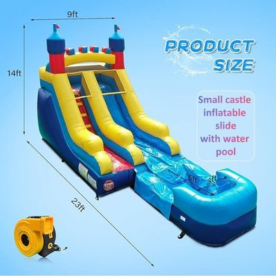 Piscine d'acqua stile castello gonfiabile rimbalzante lussuoso lunghi scivolo d'acqua per bambini e adulti