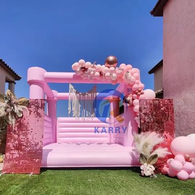 PORTABLE Attraente Nozze Trampolini gonfiabili 2024 Castello con fiori decorativi
