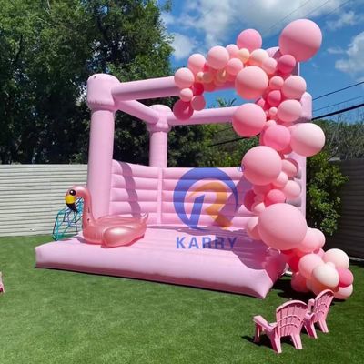 PORTABLE Attraente Nozze Trampolini gonfiabili 2024 Castello con fiori decorativi